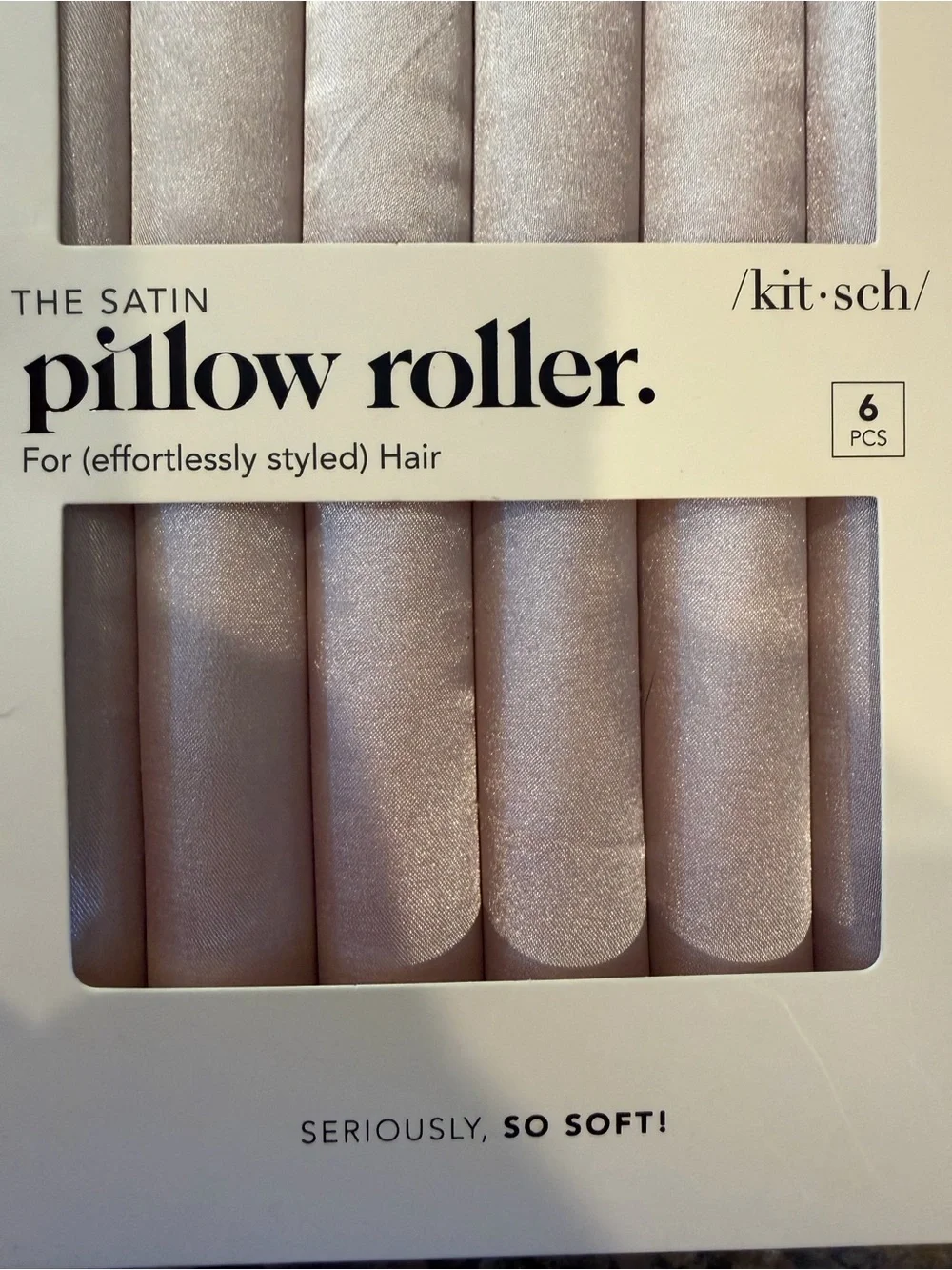 kitsch The Satin Pillow Roller Blush Pink 6 curler hair roller Ulta Sephora